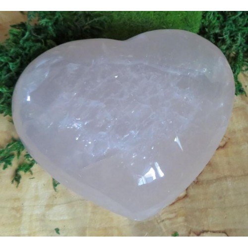 Large Rose Quartz Gemstone Carved Heart 01